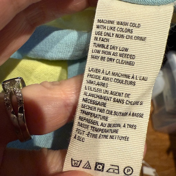 Free People Peyton Rugby Tee in poolside Combo Size medium oversized - Picture 9 of 10